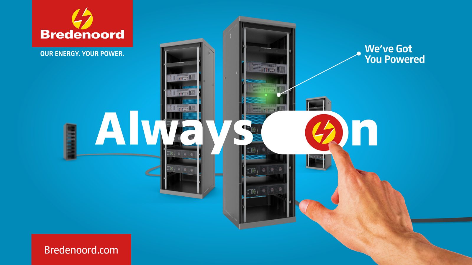 Bredenoord Always-on banner met serverracks